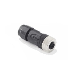 Connecteur femelle M12, 3 pol., S Encoding IP67, 3.6A, non-blindé